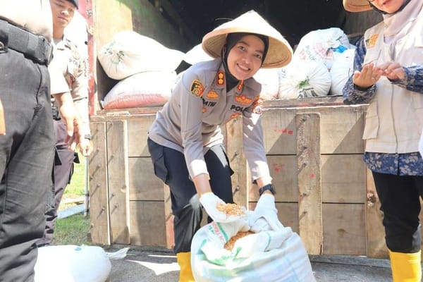 Wujudkan Ketahanan Pangan, Polres Semarang Tanam Jagung di Desa Kesongo