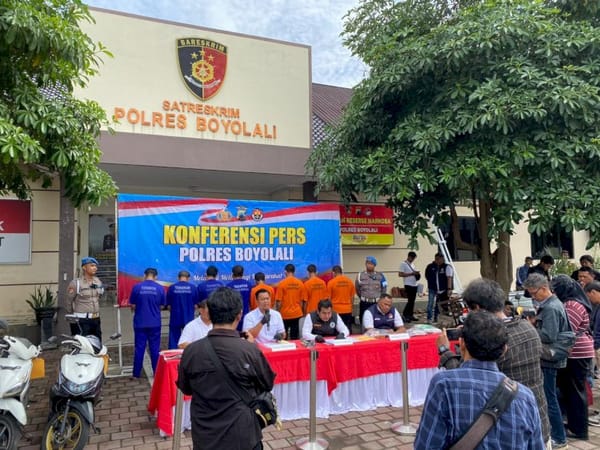 Polres Boyolali Berhasil Ungkap Empat Kasus Tindak Pidana Menonjol