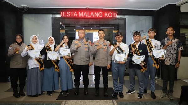 Bangga, Pelajar Binaan Polresta Malang Kota Raih Juara 2 Duta Kamtibmas Jatim