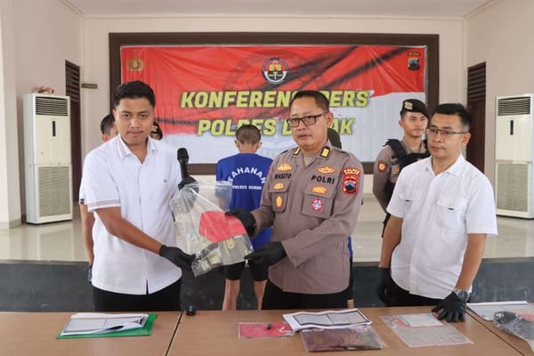 Dua Pencuri Motor Spesialis Ponpes Dibekuk Polres Demak