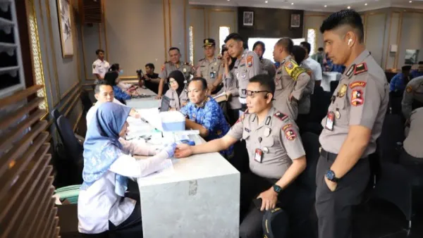Peringati HKN 2025, Polresta Malang Kota Gelar Donor Darah dan Kumpulkan Puluhan Kantong
