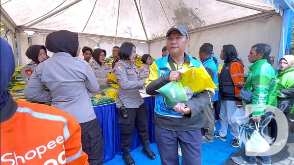 Ribuan Driver Ojol Hadiri Apel Akbar Jogo Jatim, Deklarasi Kamtibmas Digelar