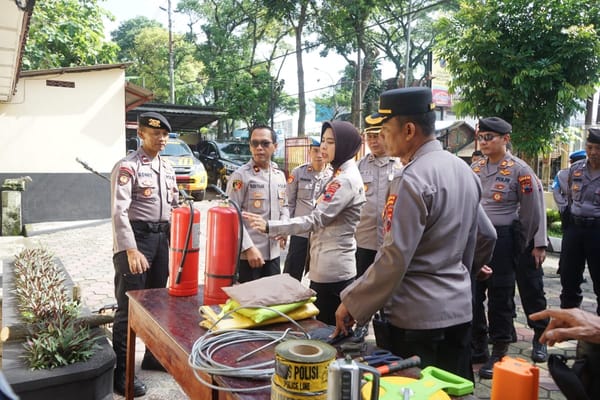 Sambut Musim Hujan 2025, Polres Magelang Kota Pastikan Peralatan Penanggulangan Bencana Siap