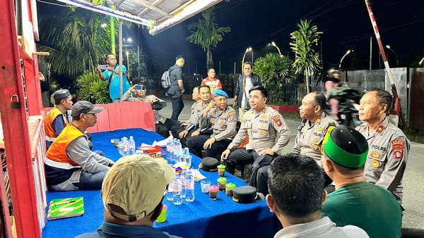 Kapolres Kotim Tinjau Pos Sat Kamling untuk Perkuat Keamanan Mahaga Mentaya