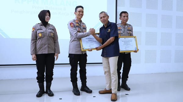 Komitmen Profesional dan Akuntabilitas, Polresta Malang Kota Kembali Raih Penghargaan Penyerapan Anggaran Terbaik Triwulan III 2025 KPPN Malang
