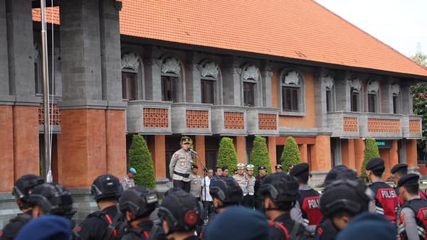 Polda Bali Gelar Apel Pengamanan, Siap Amankan Kunjungan Ibu Selvi Gibran Rakabuming