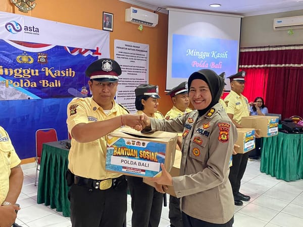 Program Minggu Kasih, Ditbinmas Polda Bali Menyampaikan pesan kamtibmas dan kedekatan Polri dengan Anggota Satuan Pengamanan yang bertempat di Hotel Batukaru Garden