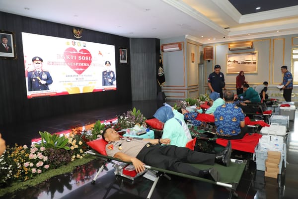 Polresta Malang Kota dan Serdik Sespimma Peduli Galang Donor Darah, Wujudkan Masyarakat Sehat