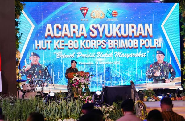 Hadiri Syukuran HUT ke-80 Brimob, Kapolri Beri Apresiasi atas Dedikasi Brimob untuk Negeri