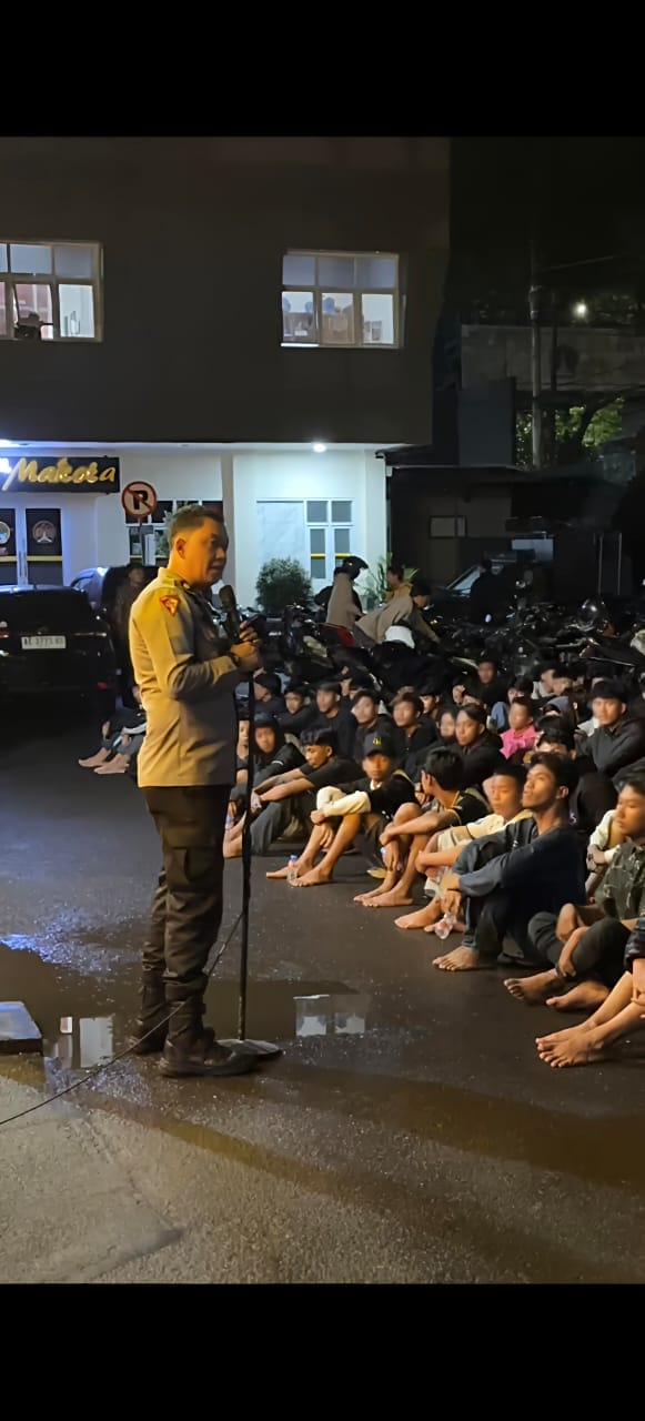 Patroli Blue Light Sisir Titik Rawan dan Amankan 111 Motor di Malang Kota