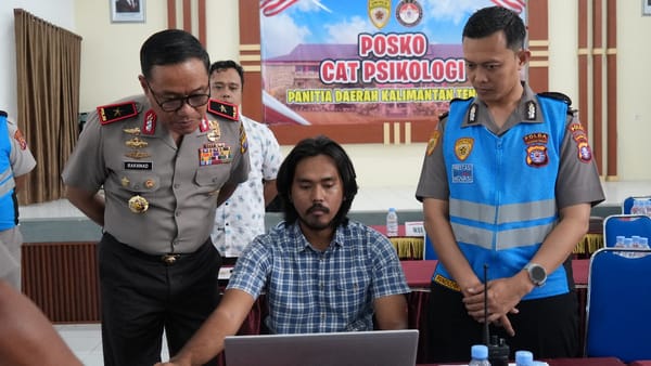 Peserta Seleksi Bintara Brimob di Kalteng Ikuti Tes CAT Psikologi