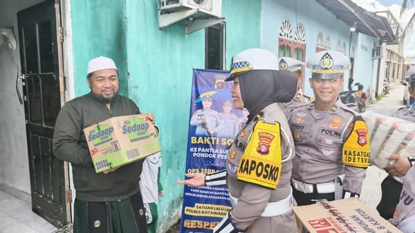 Satlantas Polres Kotim Gelar Bakti Sosial ke Panti Asuhan dan Ponpes dalam Ops Zebra Telabang 2025