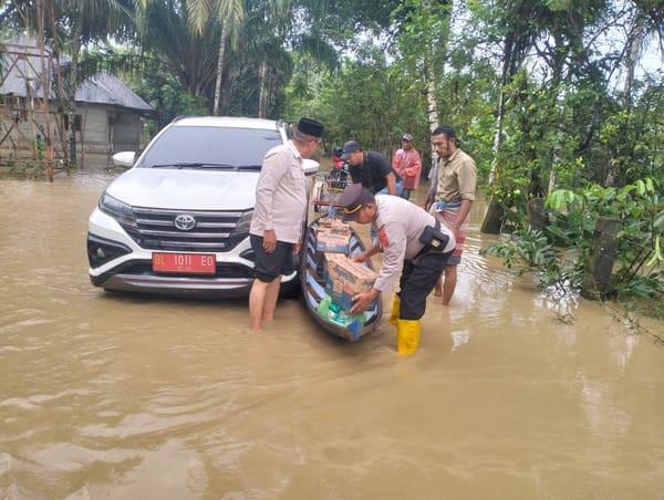 Antisipasi Banjir, Polres Aceh Barat Minta Warga Kaway XVI Lebih Waspada