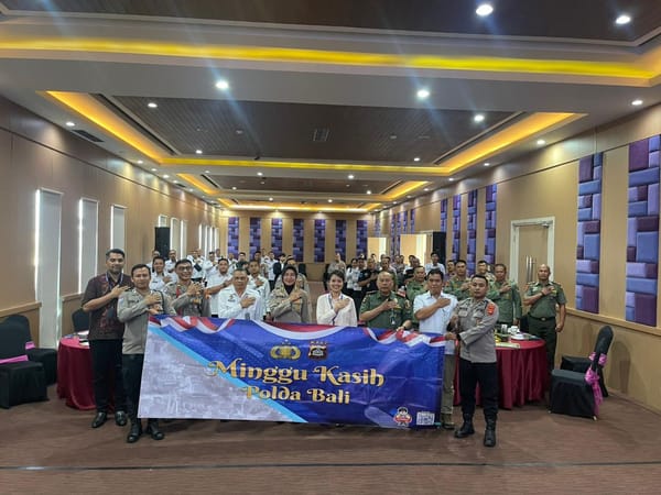 Ditintelkam Polda Bali Gaungkan Pesan Kamtibmas Lewat Program Minggu Kasih