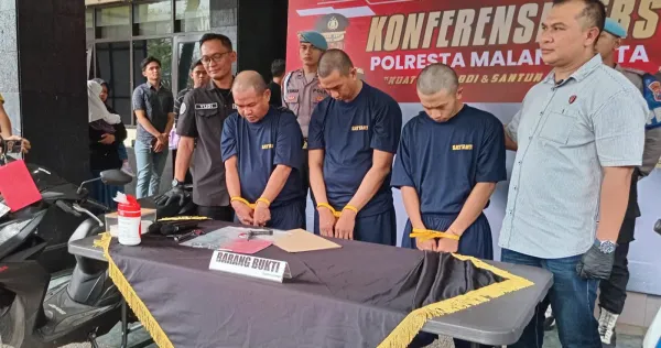 Satreskrim Polresta Malang Kota Ungkap Dua Kasus Curanmor sepekan, Tiga Pelaku Ditangkap