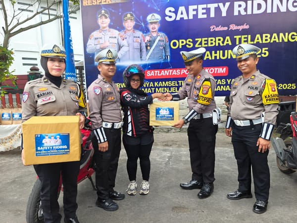 Edukasi Safety Riding Warnai Kampanye Keselamatan Satlantas Polres Kotim di Ops Zebra Telabang 2025