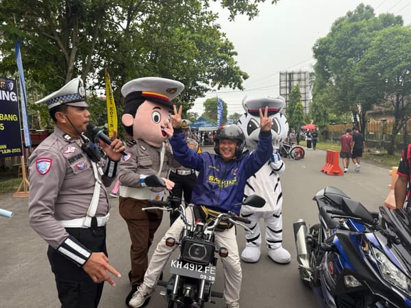 Satlantas Polres Kotim Gelar Kampanye Keselamatan dan Safety Riding pada Ops Zebra Telabang 2025