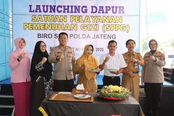 Dapur SPPG Biro SDM Polda Jateng Resmi Beroperasi di Sragen