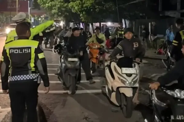 Patroli Blue Light Polresta Malang Kota Amankan Ratusan Kendaraan Diduga Balap Liar