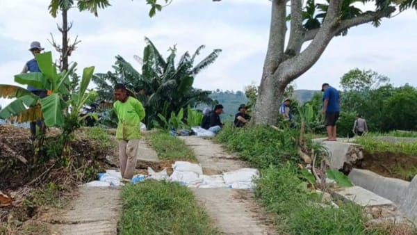 Fenomena Tanah Bergerak di Sedayu Grobogan Putus Akses Warga