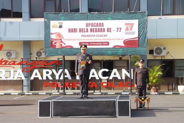 Hari Bela Negara ke-77 Diperingati Polresta Cilacap, Kapolresta Ajak Perkuat Persatuan