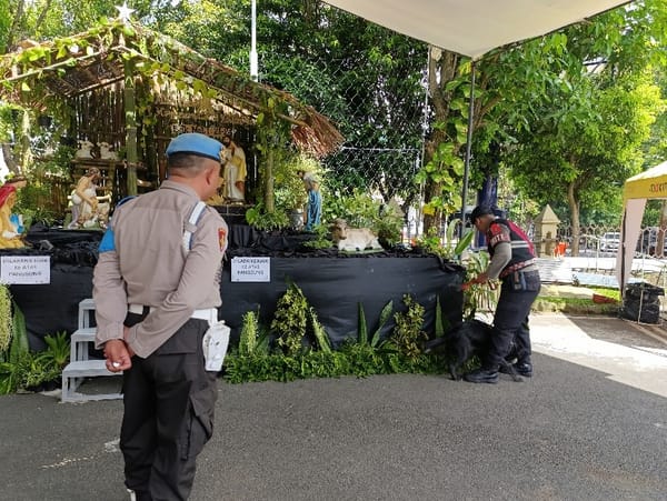 Pastikan Kondusivitas Natal 2025, Polresta Malang Kota Gelar Sterilisasi Gereja