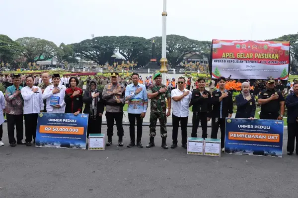 Jelang Nataru, Polresta Malang Kota Gelar Apel Operasi Lilin Semeru 2025