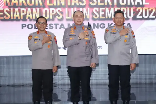 Kapolresta Nanang Haryono Pimpin Rakor Lintas Sektoral Ops Lilin Semeru 2025 di Malang Raya
