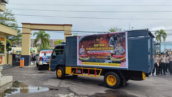 Kapolres Resmikan Pelepasan Bantuan Kemanusiaan Polres Kotim ke Sumatra