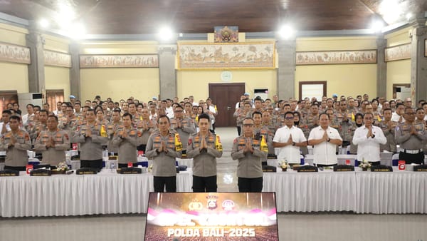 Kapolda Bali Apel Kasatwil: Satukan Komando Kuatkan Barisan Demi Stabilitas Kamtibmas Bali