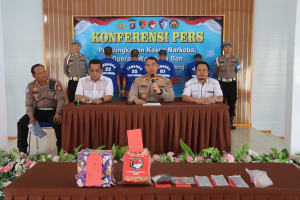 Kapolres Lamandau Pimpin Konferensi Pers Ungkap Kasus Narkoba dan Hasil Operasi 2025