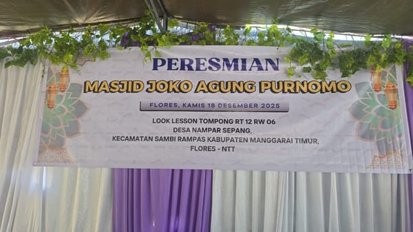 Revitalisasi Masjid Joko Agung Purnomo di Nampar Sepang, Perkuat Harmoni Lintas Iman di Manggarai Timur