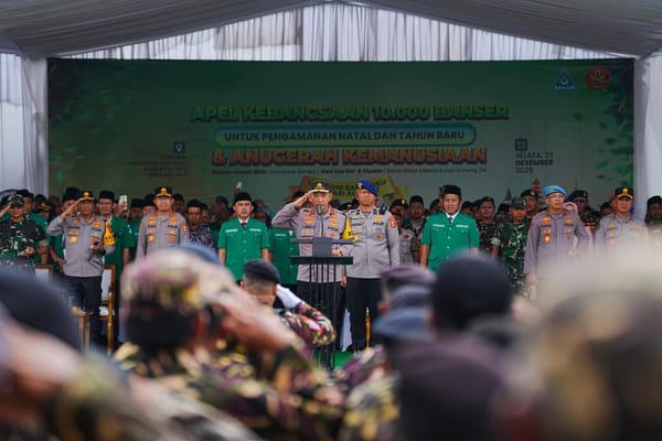 Apel Kebangsaan Banser di Cirebon, Kapolri Dorong Sinergi Pengamanan Nataru dan Kesiapsiagaan Bencana