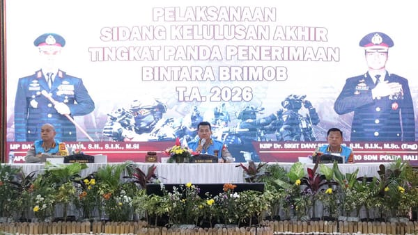 Polda Bali Gelar Sidang Terbuka Penentuan Kelulusan Akhir Bintara Brimob Polri TA 2026