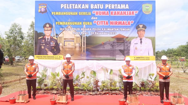 Dukung Kerukunan Umat Beragama, Kapolda Kalteng Bangun Gereja dan Pura di SPN