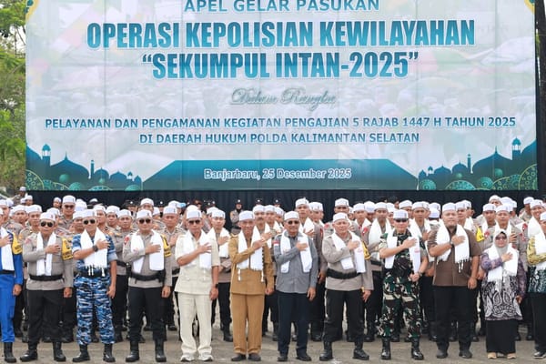 Polda Kalsel Matangkan Pengamanan Pengajian 5 Rajab Lewat Apel dan TFG Operasi Sekumpul Intan 2025