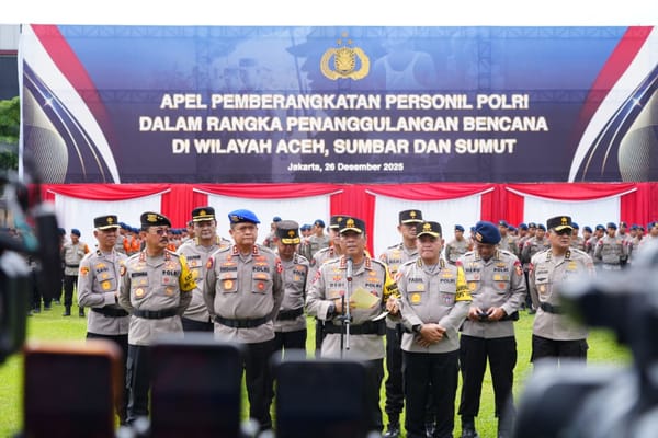 Wakapolri Pimpin Apel Pemberangkatan Personel ke Wilayah Bencana Sumatera, Perkuat Penanganan Pascabencana