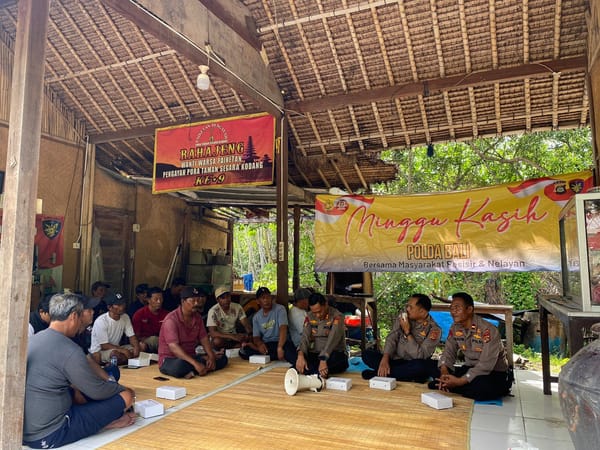 Ditpolairud Polda Bali Gelar Minggu Kasih, Serap Aspirasi Nelayan di Sesetan
