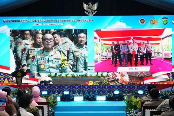 Polri Groundbreaking 436 SPPG Serentak, Tegaskan Komitmen Dukung Program Gizi Nasional