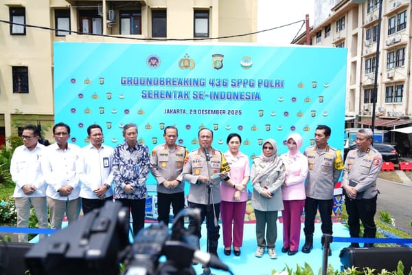 Polri Groundbreaking 436 SPPG Serentak, Tegaskan Komitmen Dukung Program Gizi Nasional