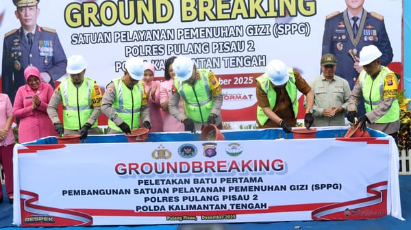Kapolda Kalteng Resmikan Groundbreaking Dapur SPPG Polres Pulpis, Perkuat Program Makan Bergizi Gratis