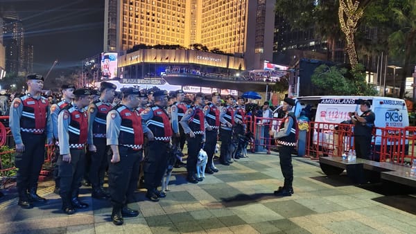 Baharkam Polri Kerahkan K-9 Jaga Keamanan Perayaan Tahun Baru di HI
