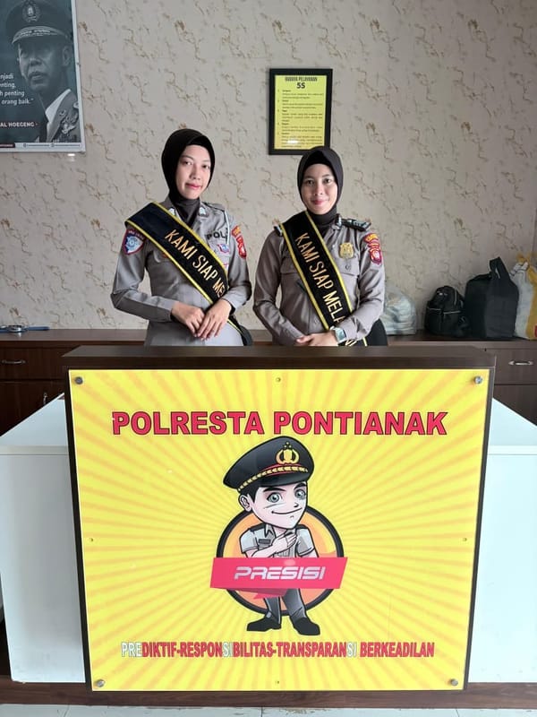 Pelayanan Humanis Jadi Prioritas, Polwan Polresta Pontianak Siaga di SPKT