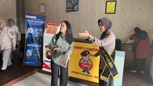 Polwan Polresta Pontianak Hadirkan Pelayanan Humanis di Ruang SPKT Terpadu