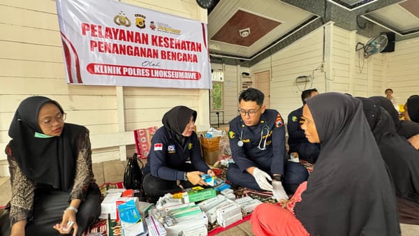 Layanan Kesehatan Pusdokkes Polri Menjangkau Warga Pelosok Aceh Terdampak Bencana