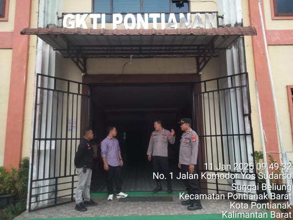 Cegah Gangguan Keamanan, Polsek Pontianak Barat Perketat Patroli Rumah Ibadah