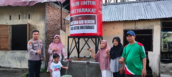 Polri Bangun Puluhan Sumur Bor, Warga Padang Pariaman Nikmati Air Bersih Pascabencana