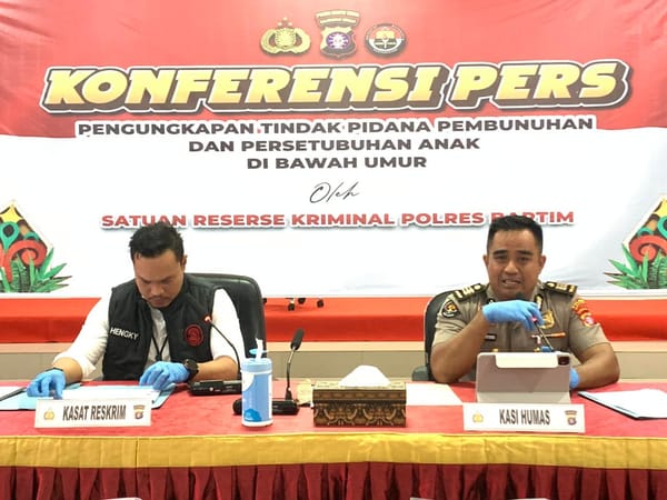 Polres Barito Timur Gelar Press Release Ungkap Kasus Pembunuhan dan Persetubuhan terhadap Anak