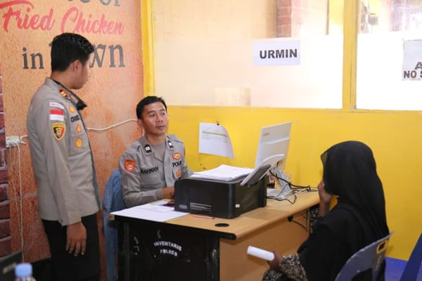 Demi Pelayanan Kepolisian Berjalan Maksimal, Polsek Karang Baru Buka Pos Pelayanan Sementara di Ruko