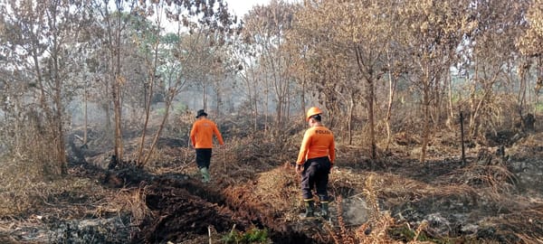 Patroli Ditingkatkan, Polsek Pontianak Selatan Waspadai Api Susulan Karhutla